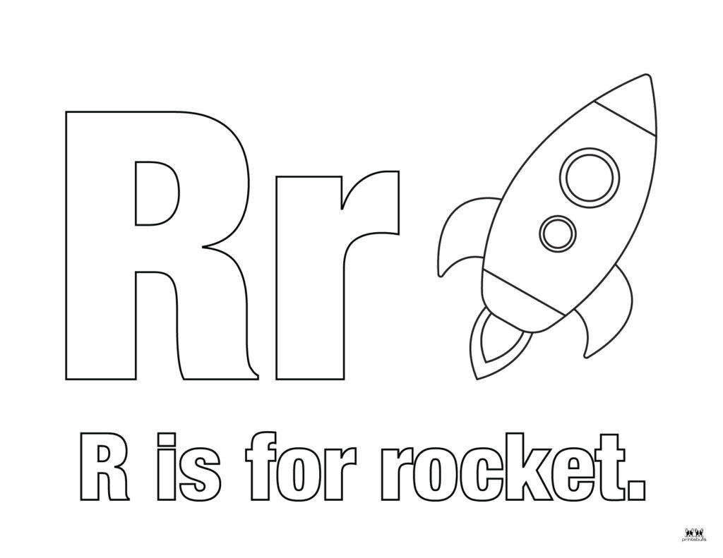 Letter r coloring pages