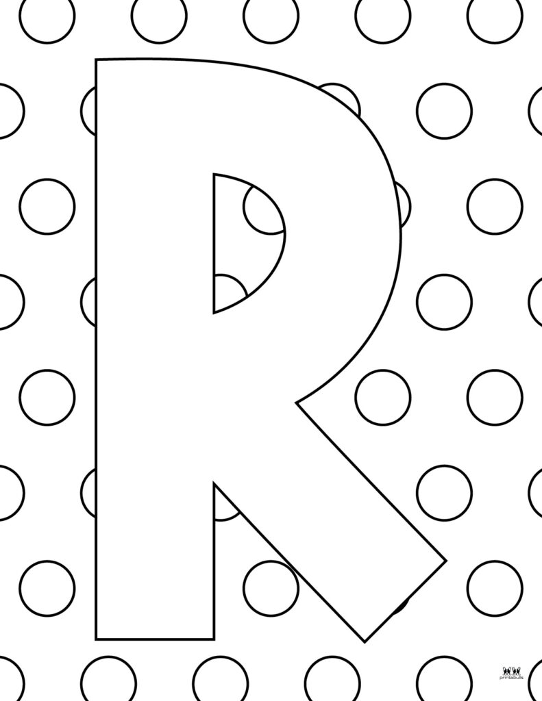 Letter r coloring pages