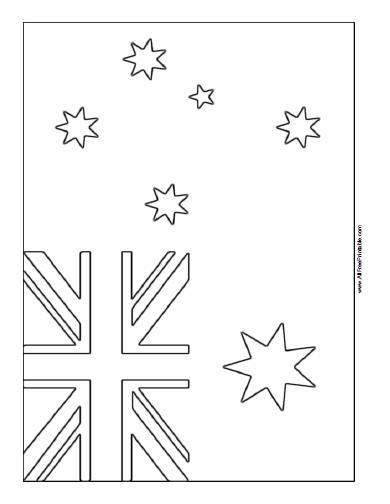 Australia flag coloring page â free printable