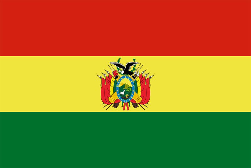 Flag of bolivia colors symbols design