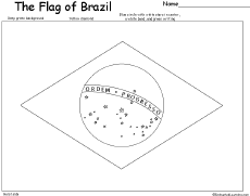 Flag of brazil printout