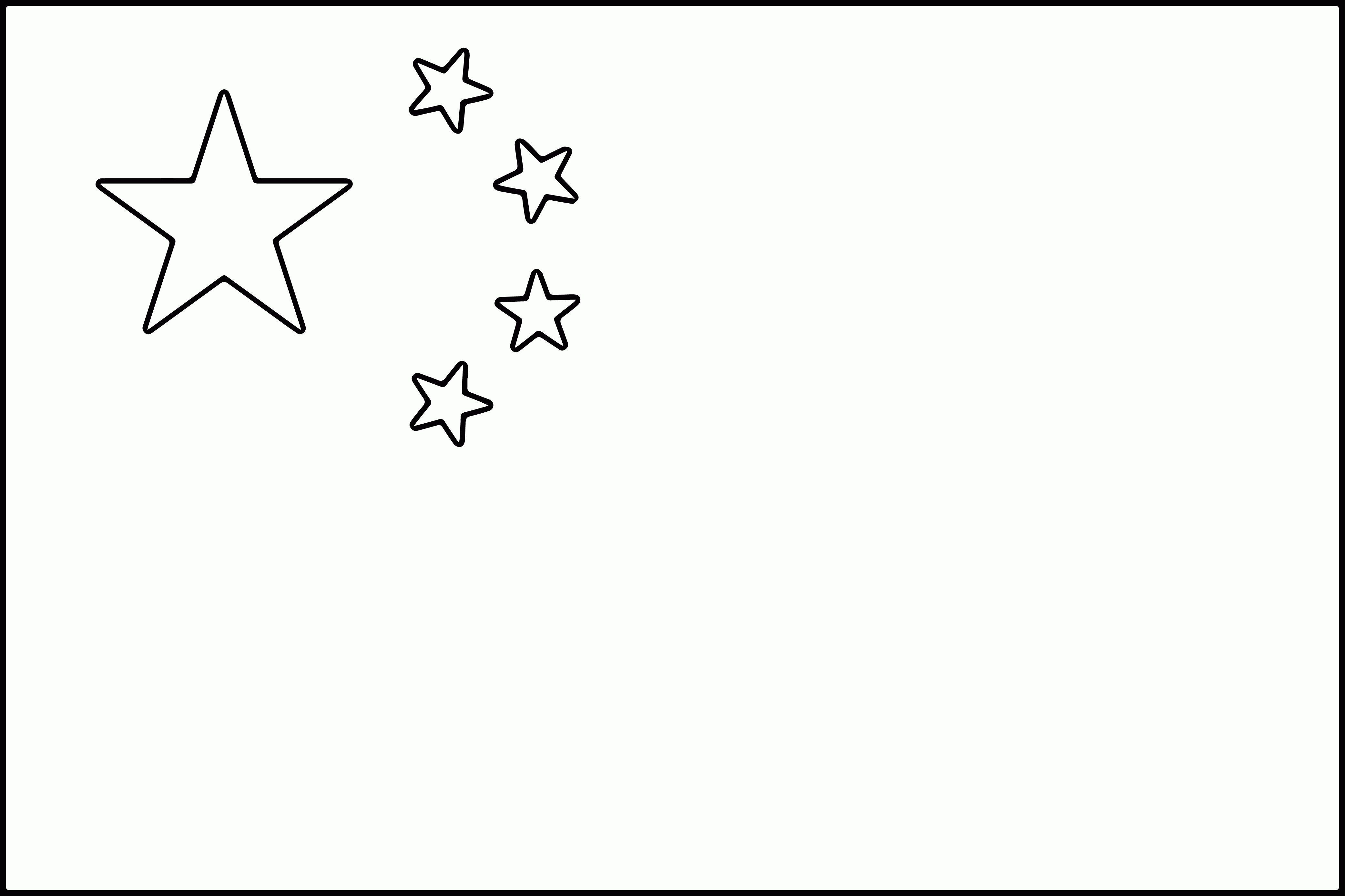 China flag coloring page