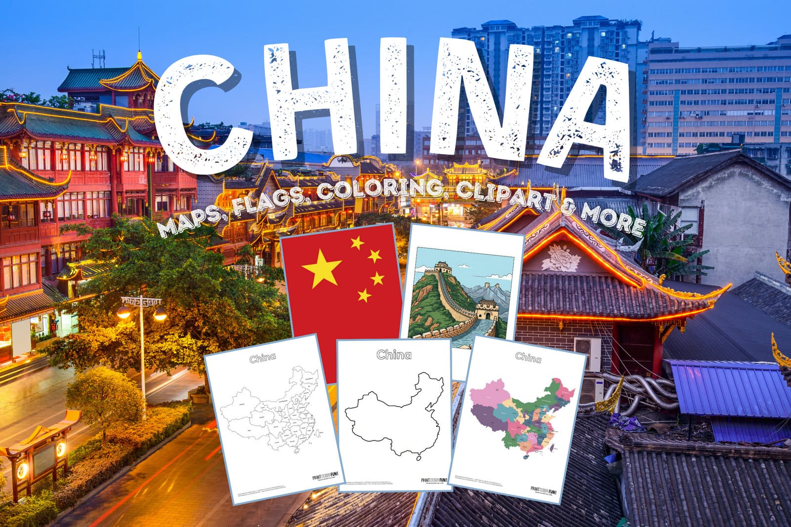 Maps of china the chinese flag great wall of china coloring pages more at