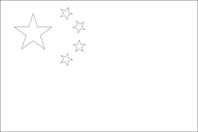 Coloring page for the flag of china