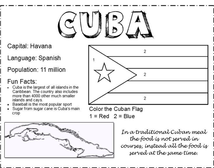 Passport to flavor cuba flag coloring pages cuba hispanic heritage month activities