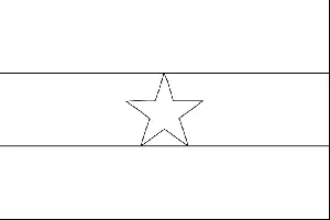 Ghana flag coloring page