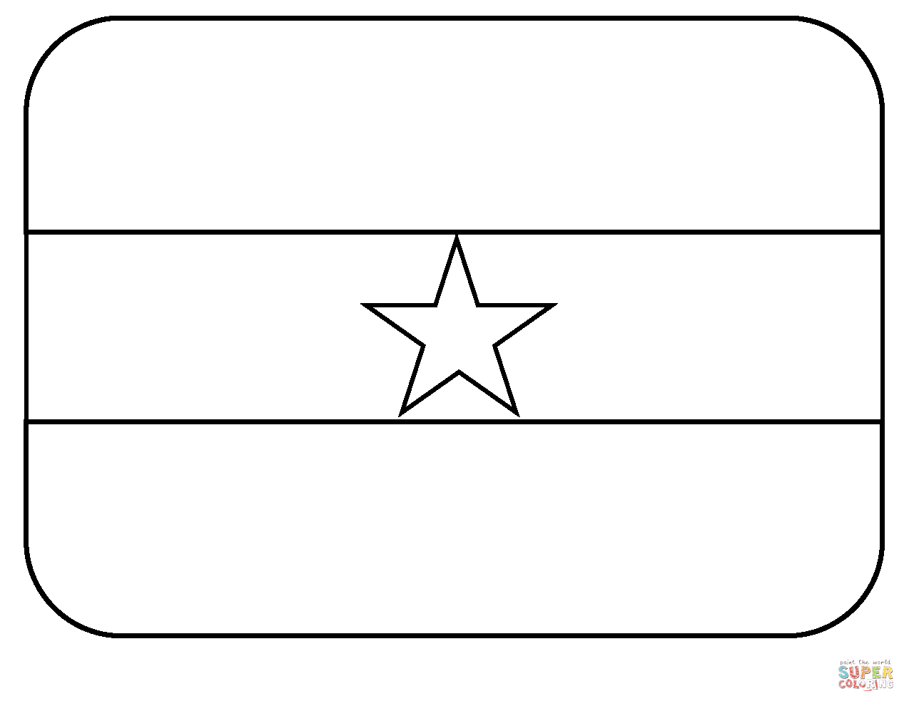 Flag of ghana emoji coloring page free printable coloring pages