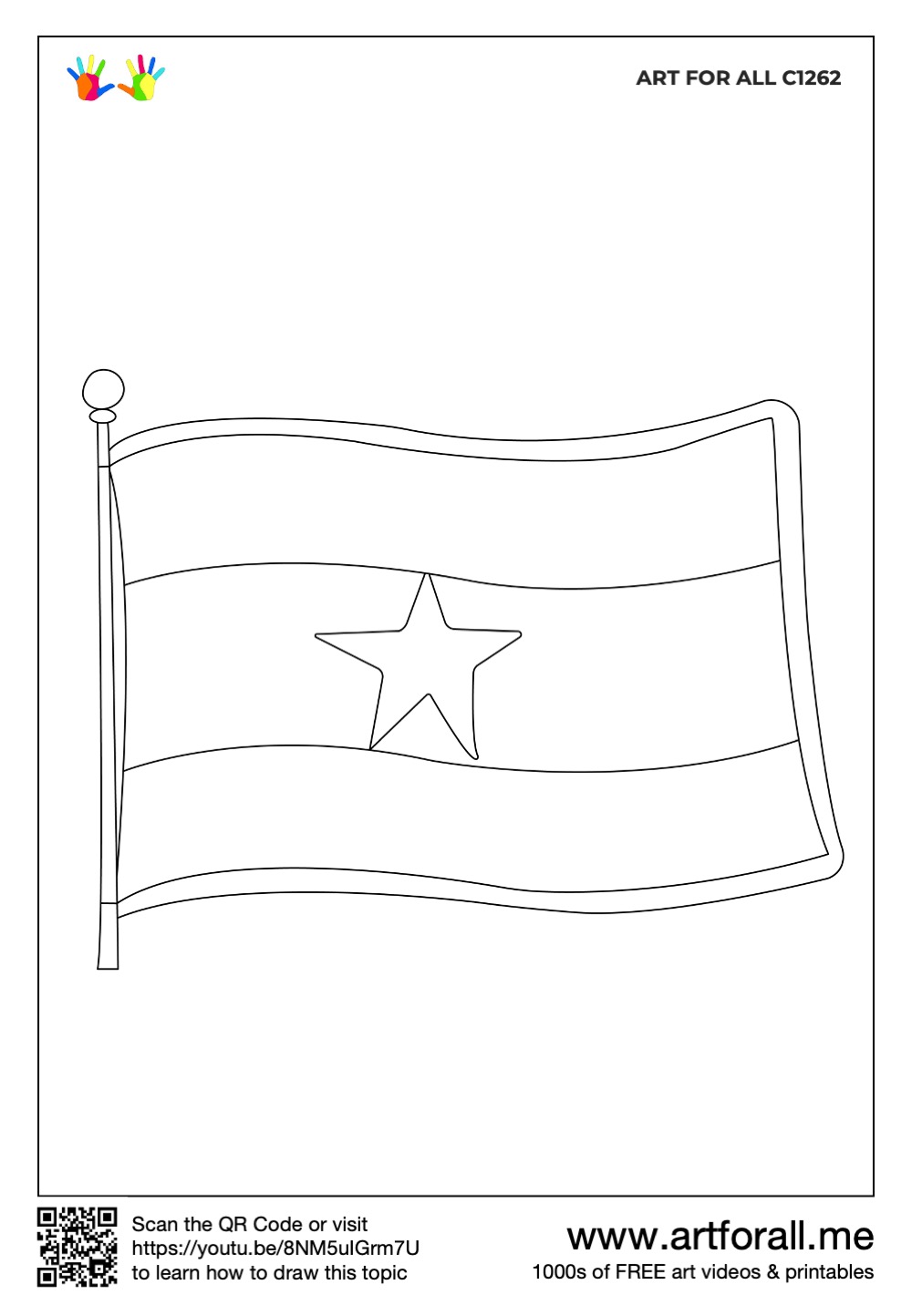 How to draw national flag of ghana