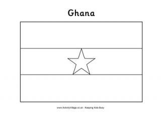 Ghana flag printables ghana flag flag loring pages africa flag