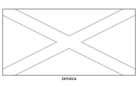 Flag of jamaica coloring page free printable coloring pages