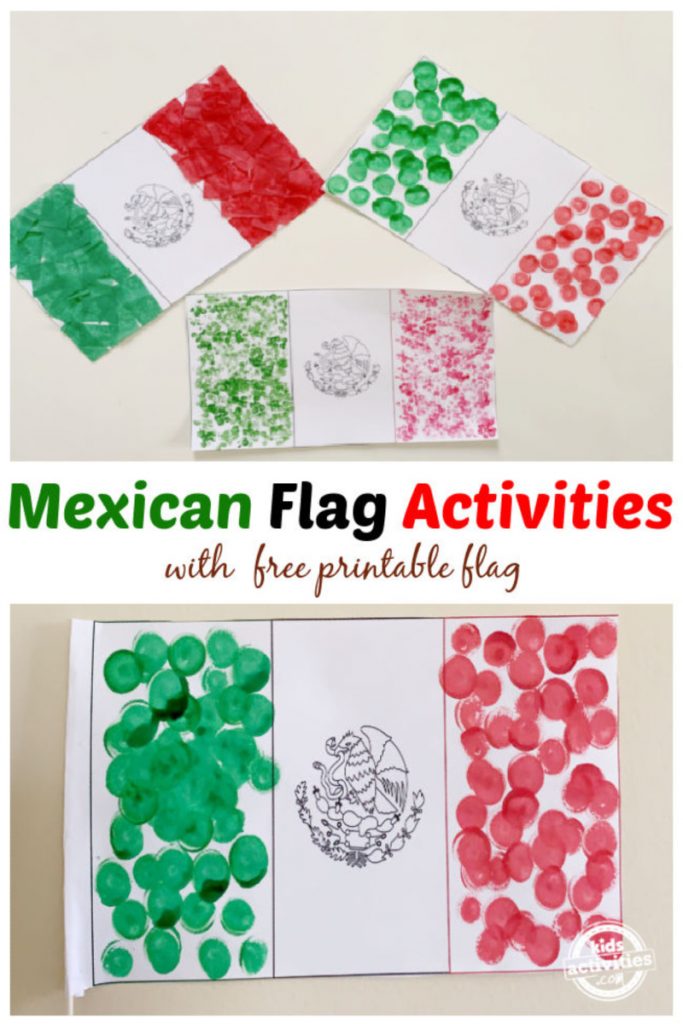 Fun mexican flag crafts for kids with printable flag of mexico kids activities blog