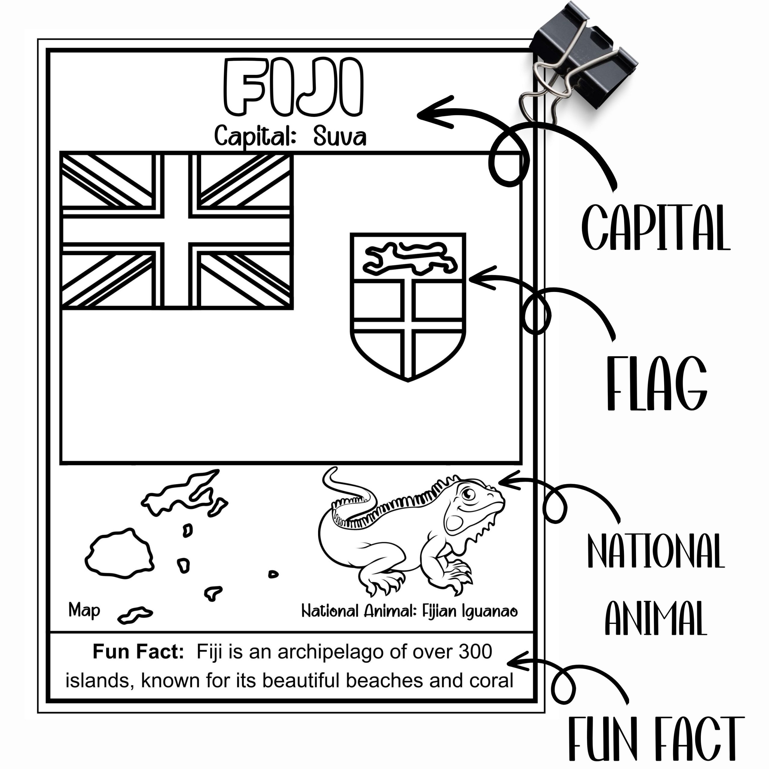 Geography of australia oceania coloring pages flags