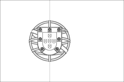 Coloring page for the flag of portugal