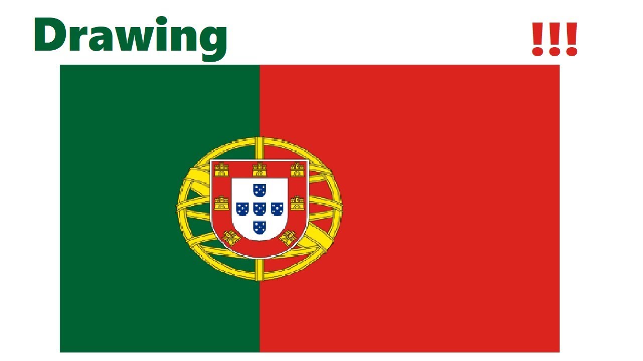 How to draw the flag of portugal