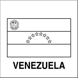 Clip art flags venezuela bw i