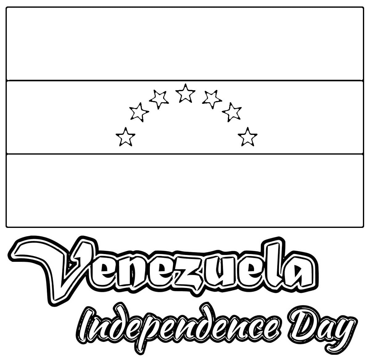 Venezuela independence day coloring page