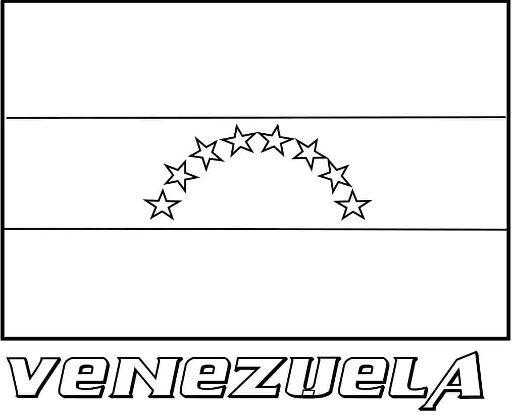 The flag of venezuela coloring page