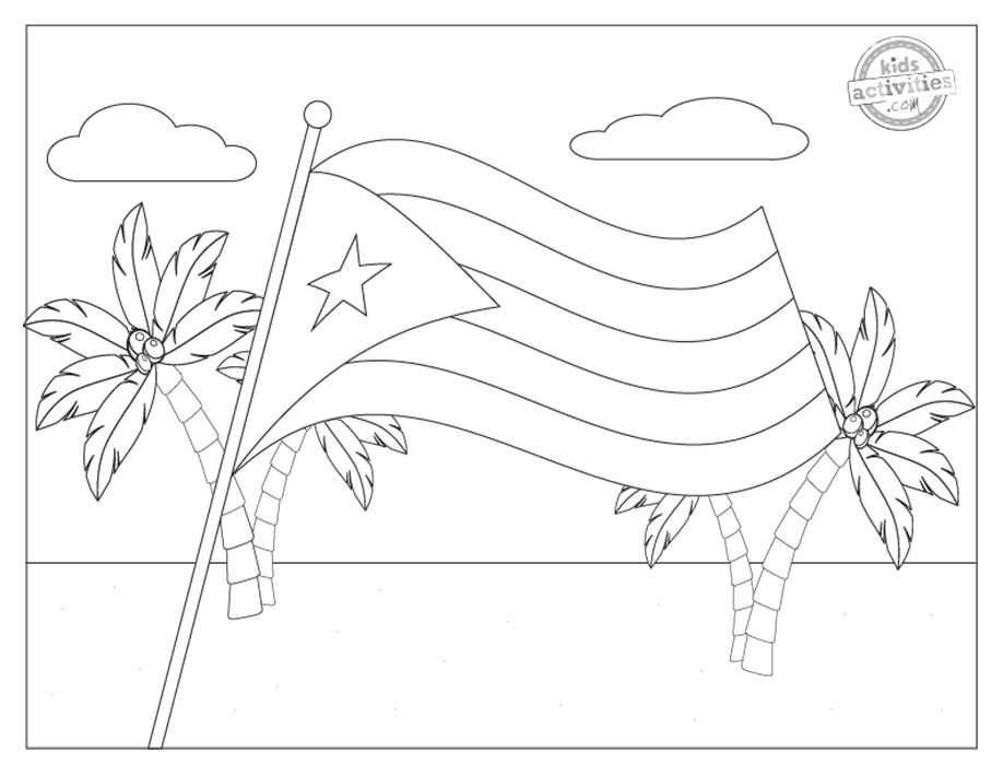 Cultural cuban flag coloring pages kids activities blog