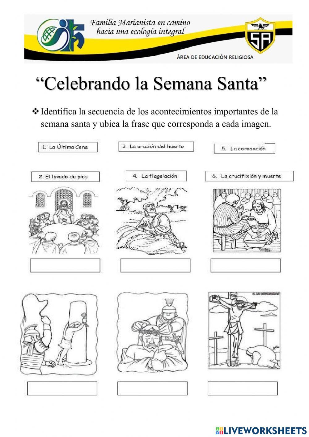 Semana santa online pdf worksheet live worksheets