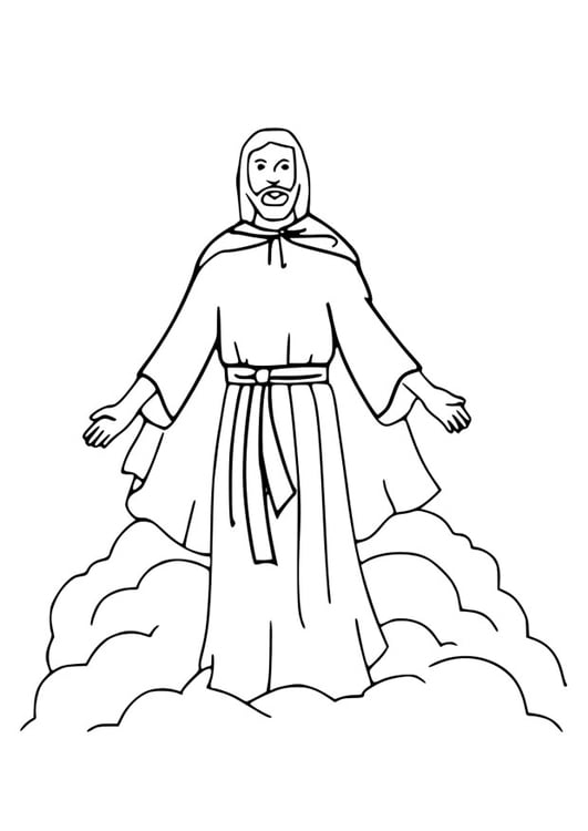 Coloring page ascension day