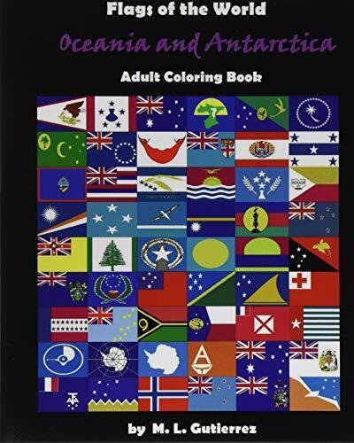 Flags of the world series oceania and antarti adult coloring