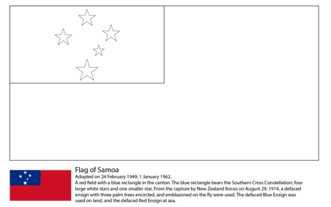 Flag of samoa coloring page coloring pages flag free printable coloring pages