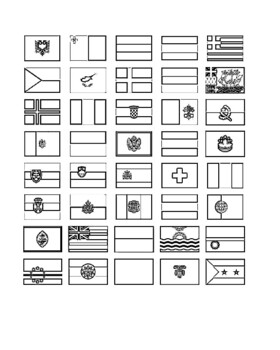Flags of the world coloring pages for personal and mercial use by alex dee