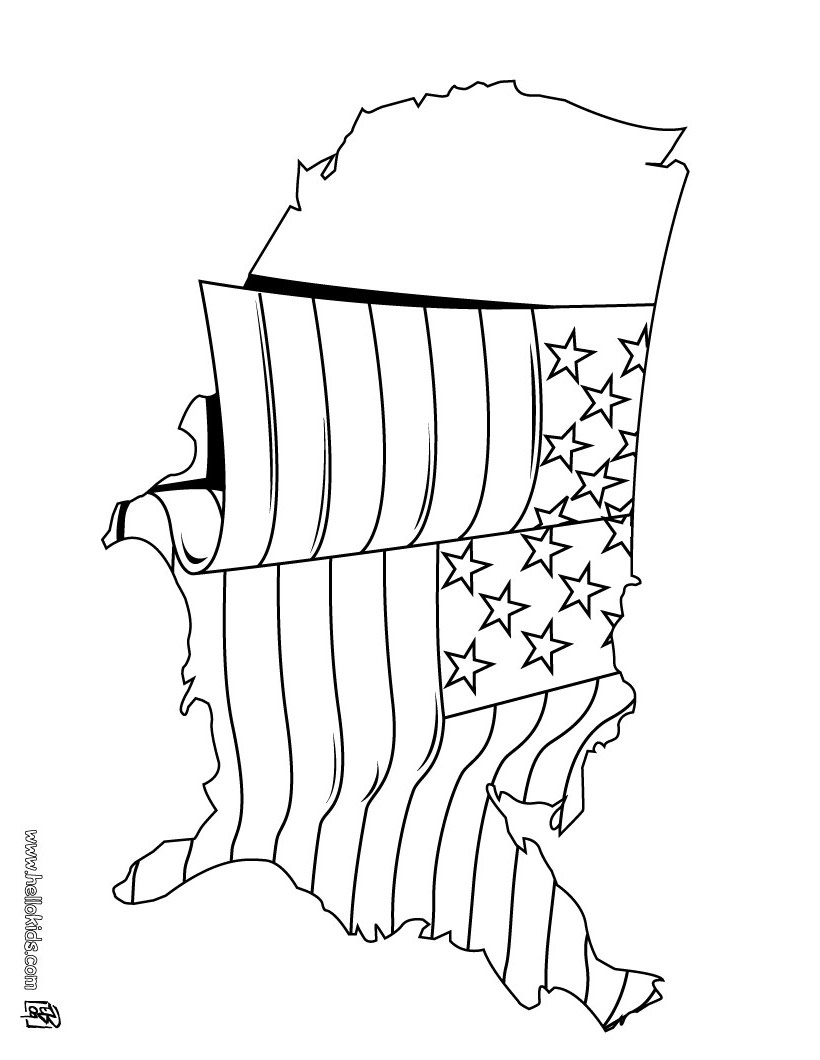 Us flag coloring pages
