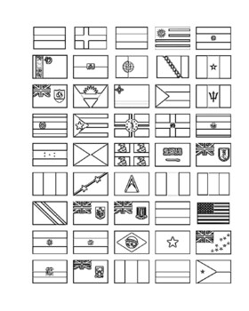 Flags of the world coloring pages for personal and mercial use by alex dee