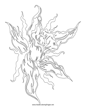 Flame coloring page