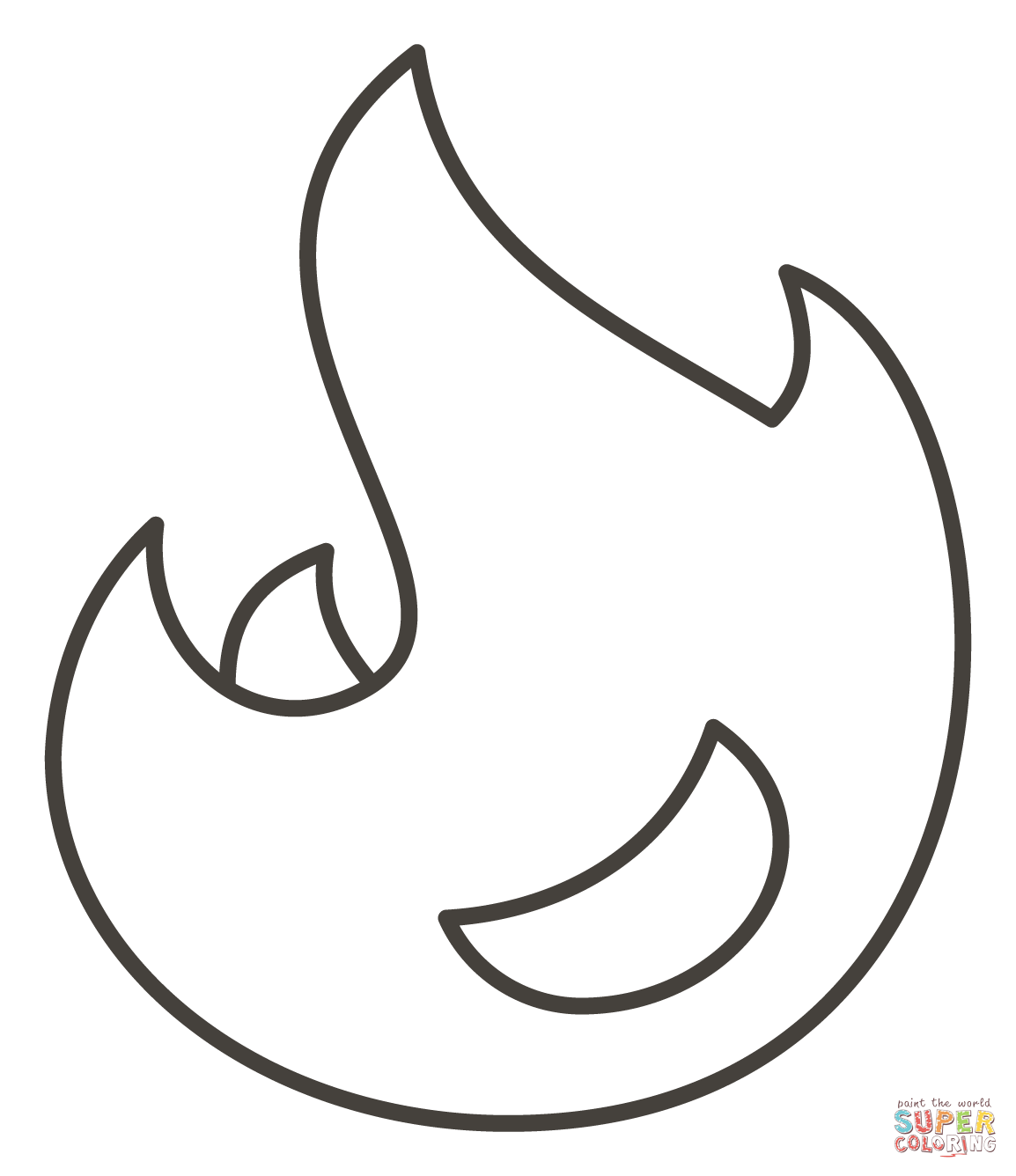 Fire coloring page free printable coloring pages