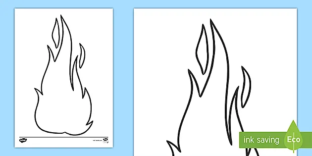 Flame fire template