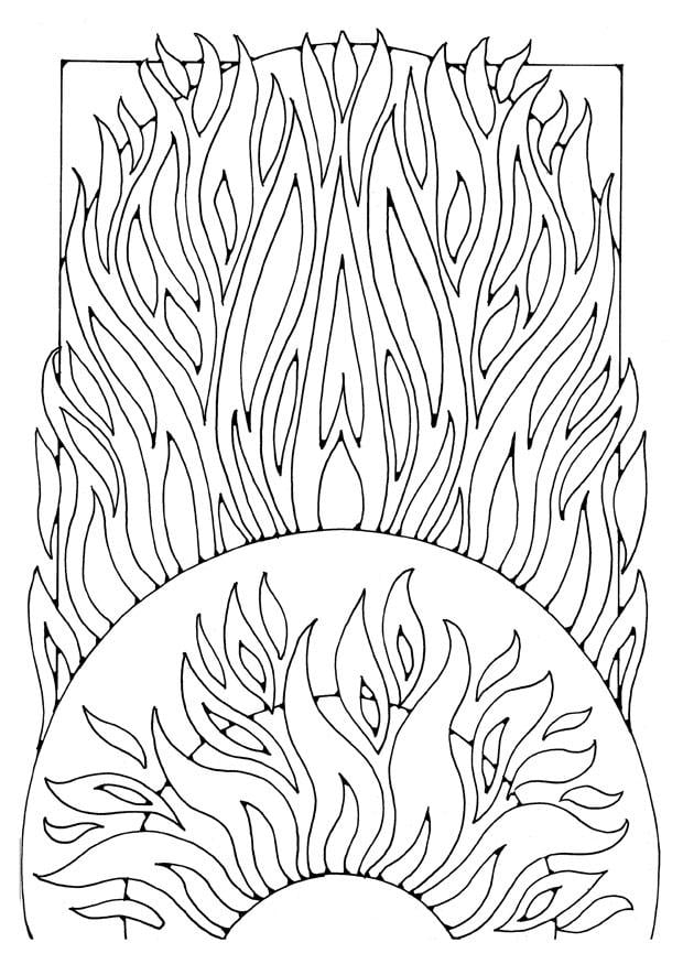 Coloring page fire