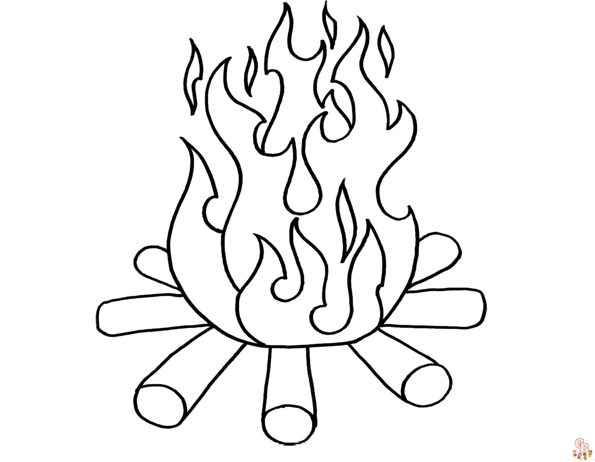 Printable flame coloring pages free for kids and adults