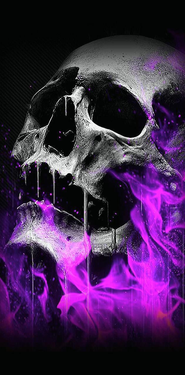 Download flaming skull wallpaper Bhmpics