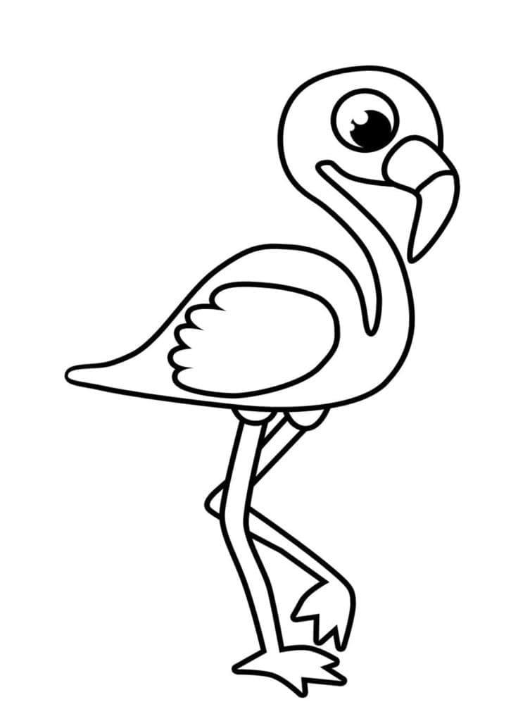 Print flamingo coloring page