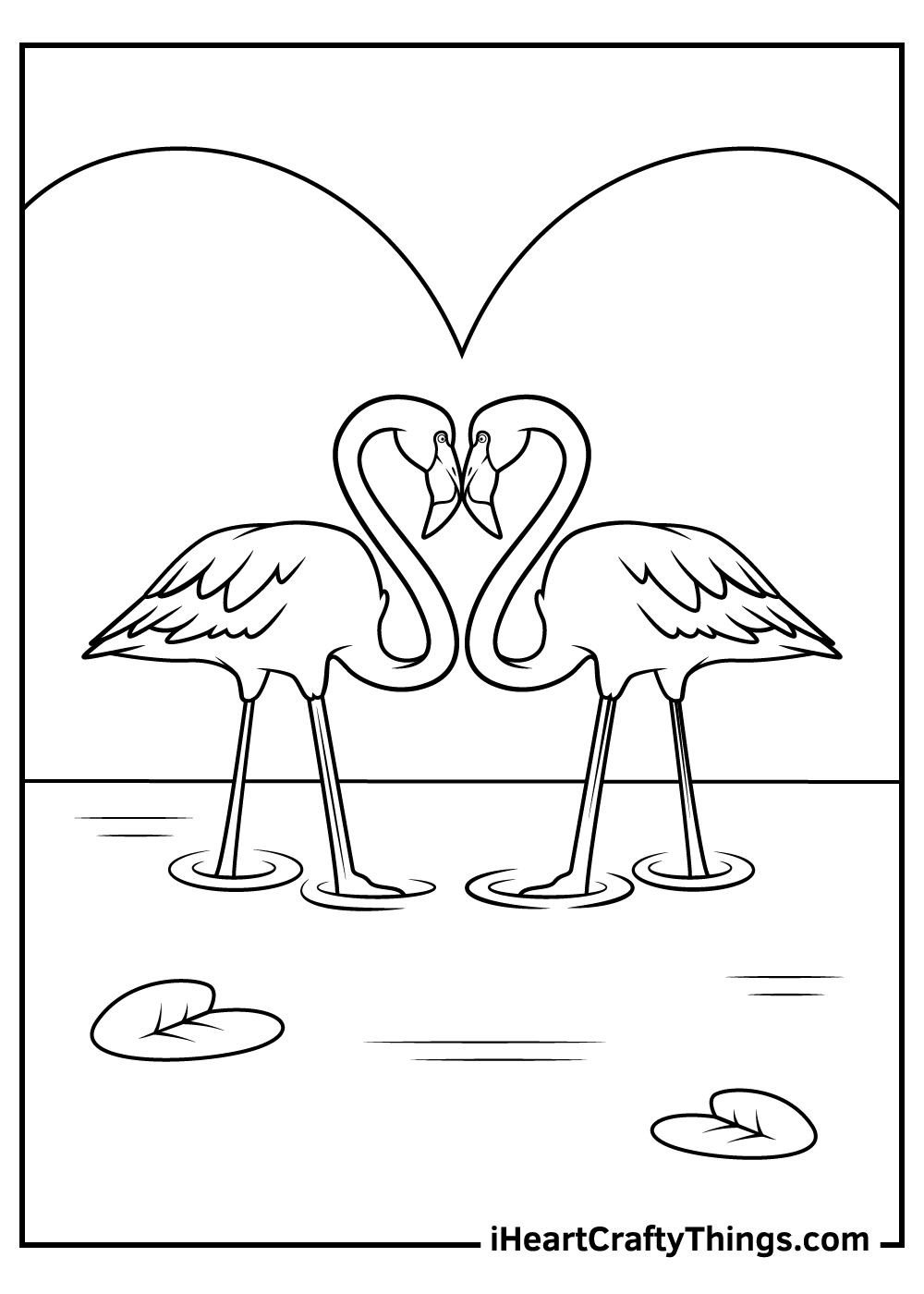 Flamingos coloring pages free printables