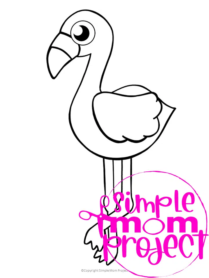 Free printable flamingo template â simple mom project