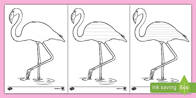 Ks flamingo writing template teacher made