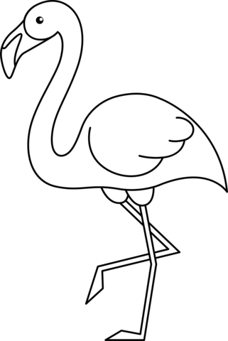 Flamingo coloring page free printable coloring pages