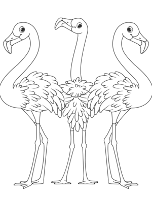 Free flamingo coloring pages