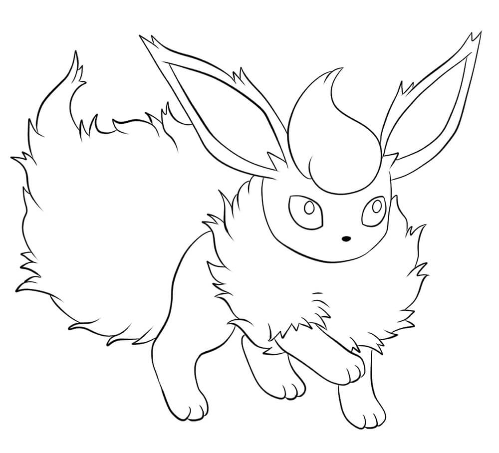 Flareon coloring page