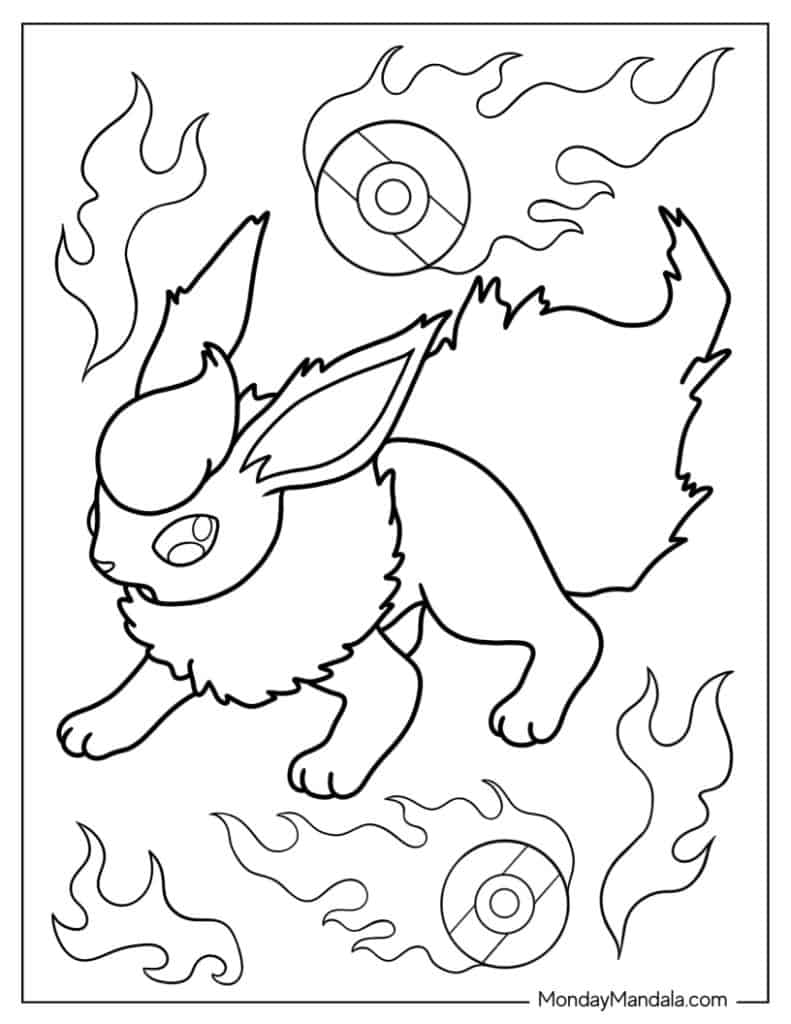 Eevee coloring pages free pdf printables