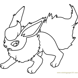 Flareon coloring pages for kids