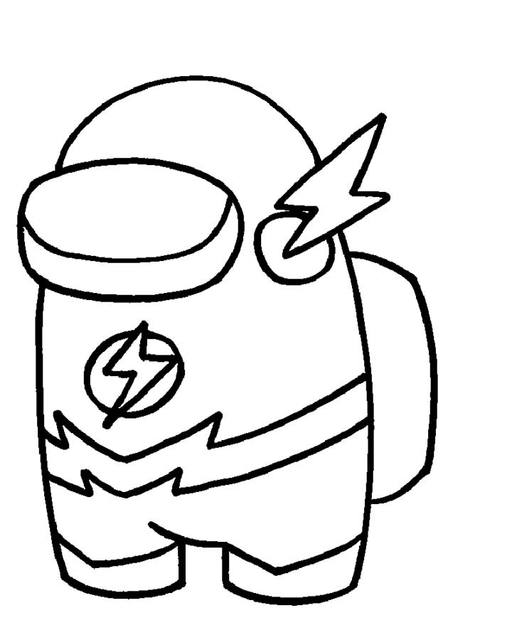 Flash crewmate among us coloring pages â having fun with children