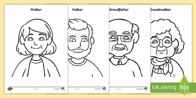 My family coloring sheets