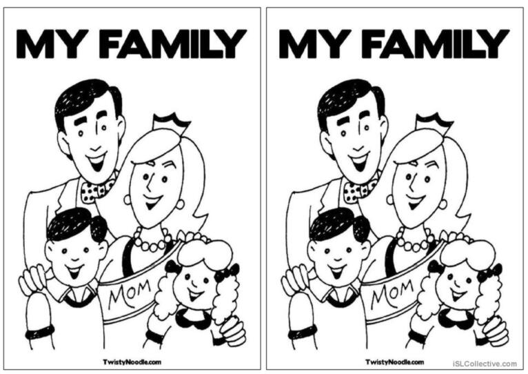 Family coloring page paãol ele powerpoints