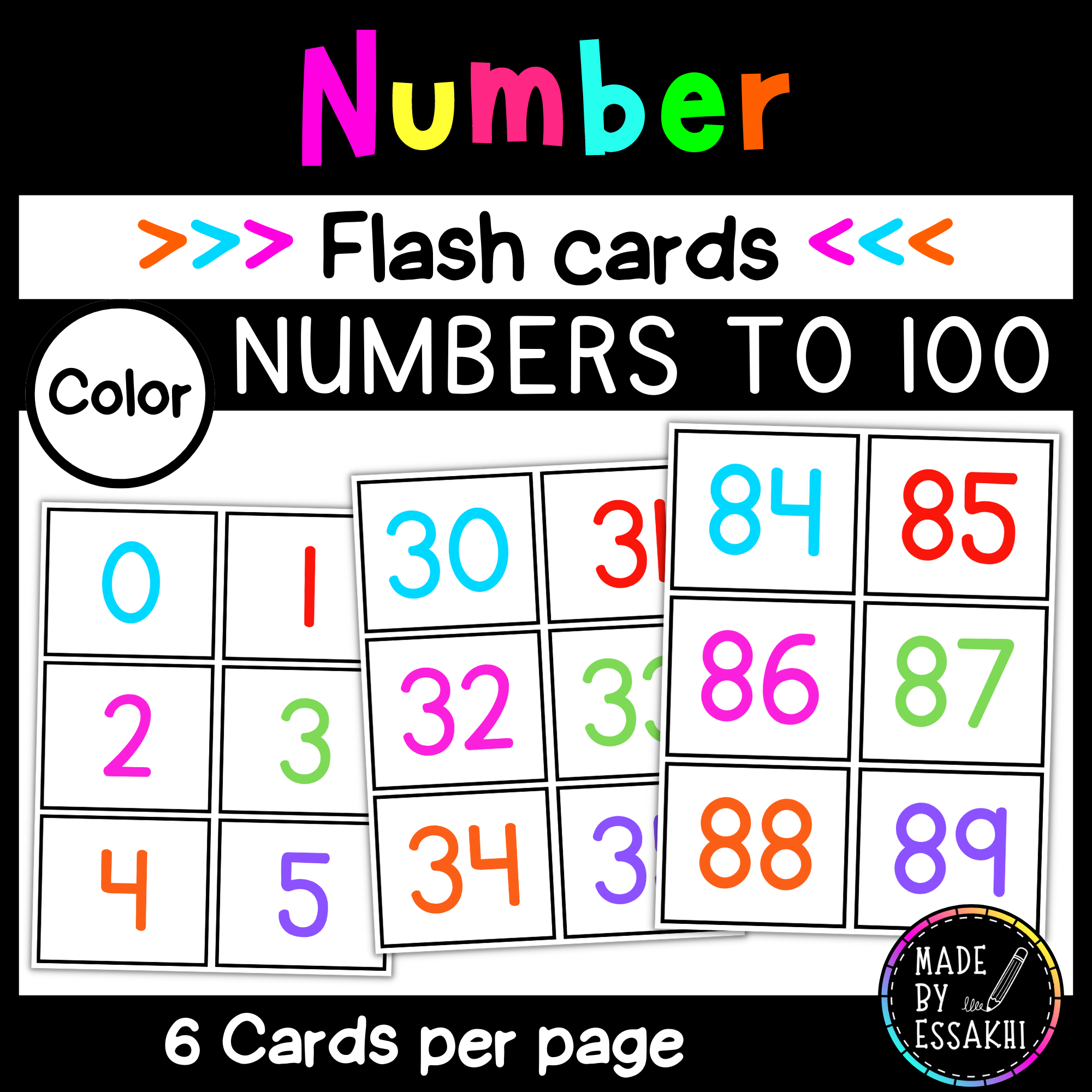 Number flash cards