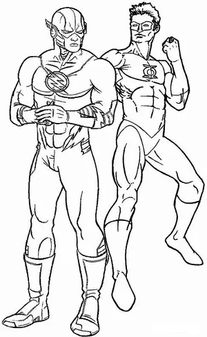 Flash superhero coloring pages