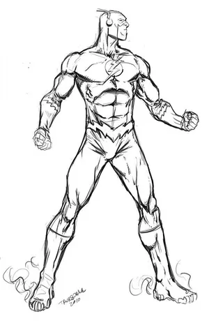 Flash superhero coloring pages